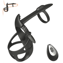 Charger l'image dans la galerie, 12 Vibrating Wearable Erection Cock Ring with C &amp; G-Spot Stimulation for Couple Fun