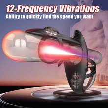 Charger l'image dans la galerie, 12 Vibrating Wearable Erection Cock Ring with C &amp; G-Spot Stimulation for Couple Fun