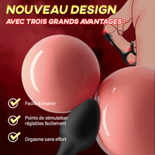 Charger l'image dans la galerie, Plug anal Stimulateur vibrant à balle avec cockring
