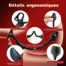 Charger l'image dans la galerie, Plug anal Stimulateur vibrant à balle avec cockring